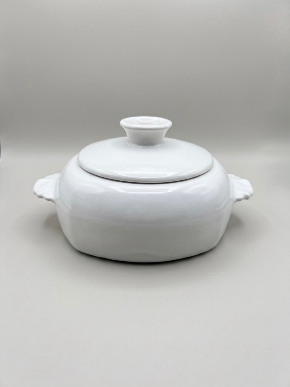 Vintage Frankoma 5V White Casserole Dish with Lid